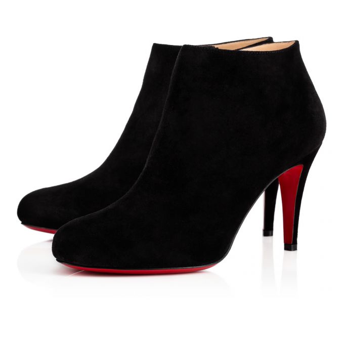 Christian Louboutin Belle 085 85 Veau Velours Boots Bot Kadın Siyah | Türkiye BC1-96119S6