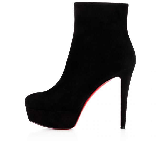 Christian Louboutin Bianca Booty 120 120 Veau Velours Boots Bot Kadın Siyah | Türkiye VJ0-45814W7