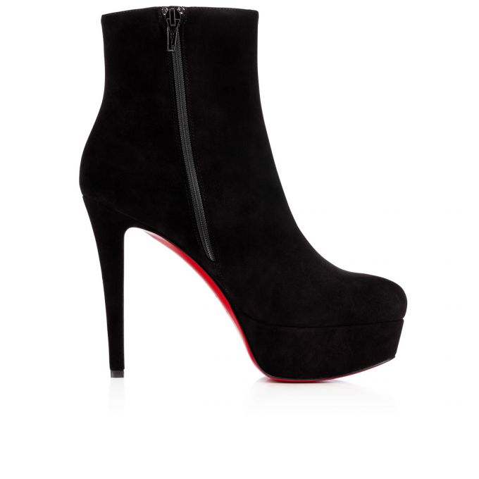 Christian Louboutin Bianca Booty 120 120 Veau Velours Boots Bot Kadın Siyah | Türkiye VJ0-45814W7