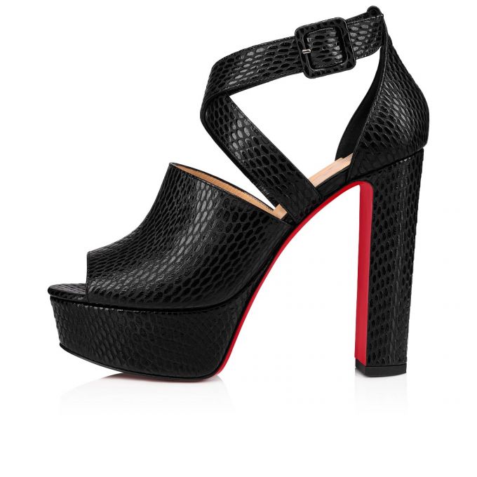 Christian Louboutin Bingirl 130 Calf Platforms Platforms Kadın Siyah | Türkiye NV4-18061X7