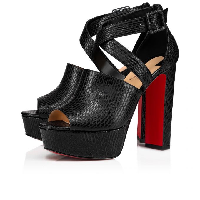 Christian Louboutin Bingirl 130 Calf Platforms Platforms Kadın Siyah | Türkiye NV4-18061X7