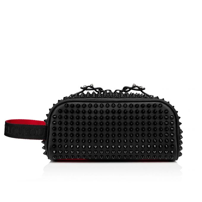 Christian Louboutin Blaster Calf Empire/Spikes/Cl Classic Leather Pouches Kese Çanta Erkek Siyah | Türkiye HT7-76557V0