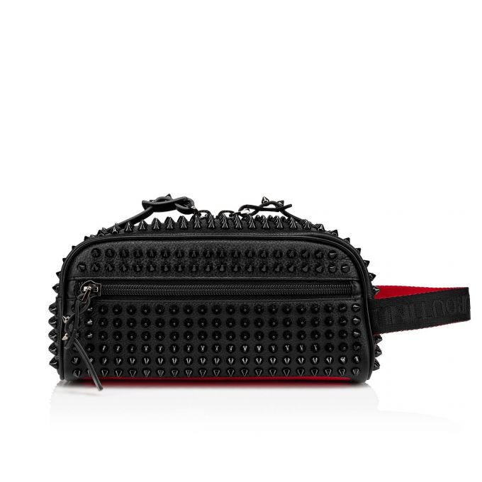 Christian Louboutin Blaster Calf Empire/Spikes/Cl Classic Leather Pouches Kese Çanta Erkek Siyah | Türkiye HT7-76557V0