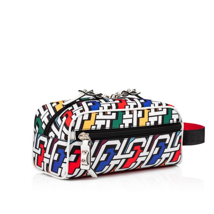 Christian Louboutin Blaster Creative Fabric Pouches Kese Çanta Erkek Renkli Siyah | Türkiye NJ2-88458P2