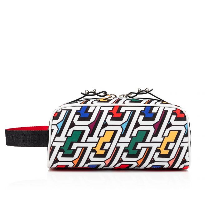 Christian Louboutin Blaster Creative Fabric Pouches Kese Çanta Erkek Renkli Siyah | Türkiye NJ2-88458P2