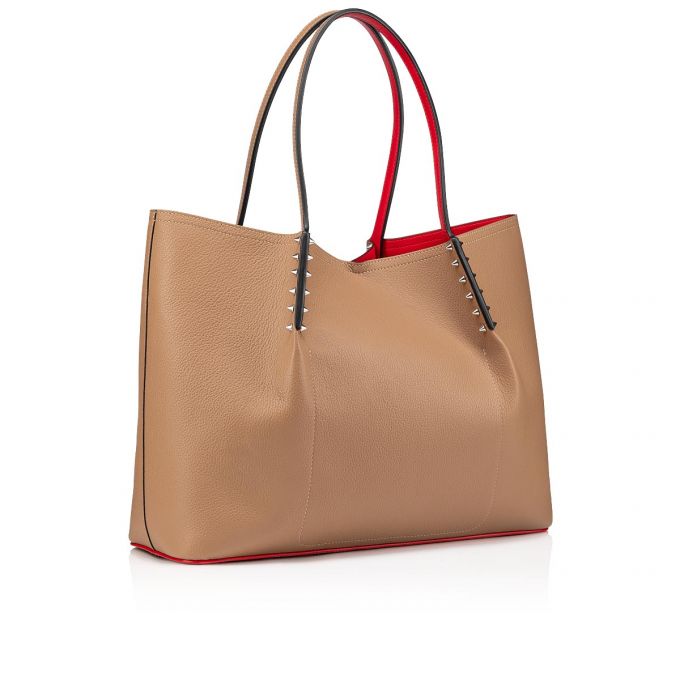 Christian Louboutin Cabarock Large Fennec Classic Leather Tote Bags Tote Çanta Kadın Haki | Türkiye TS6-89598Z8