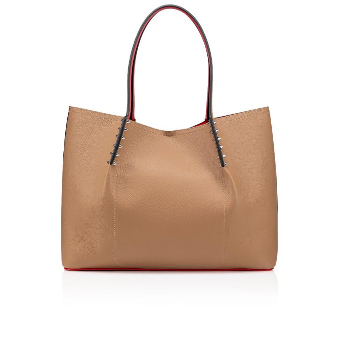 Christian Louboutin Cabarock Large Fennec Classic Leather Tote Bags Tote Çanta Kadın Haki | Türkiye TS6-89598Z8