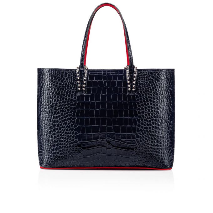 Christian Louboutin Cabata Creative Leather Tote Bags Tote Çanta Kadın Mavi | Türkiye EQ9-50725G7