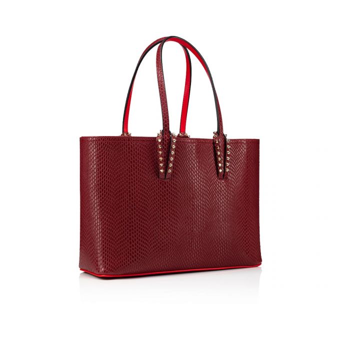 Christian Louboutin Cabata Small Creative Leather Tote Bags Tote Çanta Kadın Bordo | Türkiye AH4-07720M2