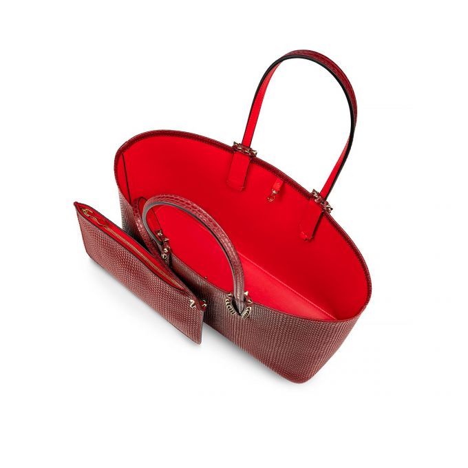 Christian Louboutin Cabata Small Creative Leather Tote Bags Tote Çanta Kadın Bordo | Türkiye AH4-07720M2