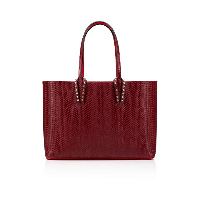 Christian Louboutin Cabata Small Creative Leather Tote Bags Tote Çanta Kadın Bordo | Türkiye AH4-07720M2