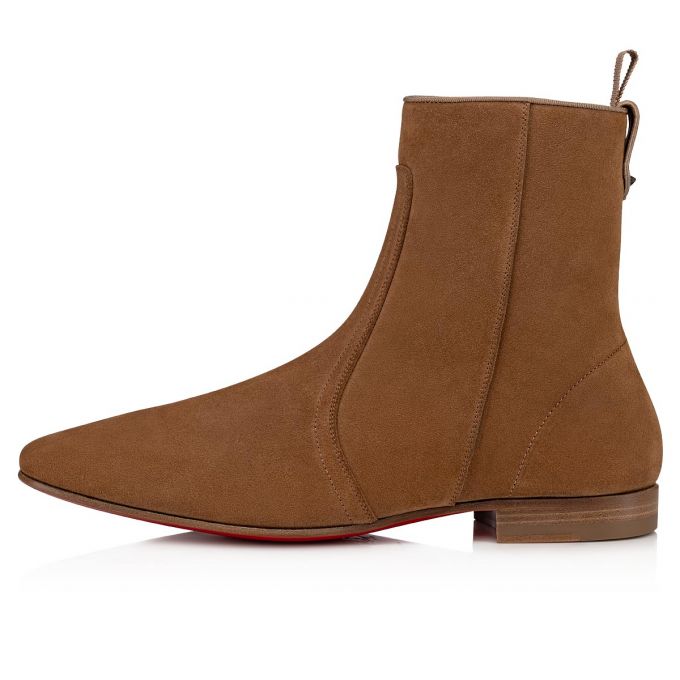 Christian Louboutin Cardaboot Fennec Calf Booty Bot Erkek Haki | Türkiye VM1-70967F5