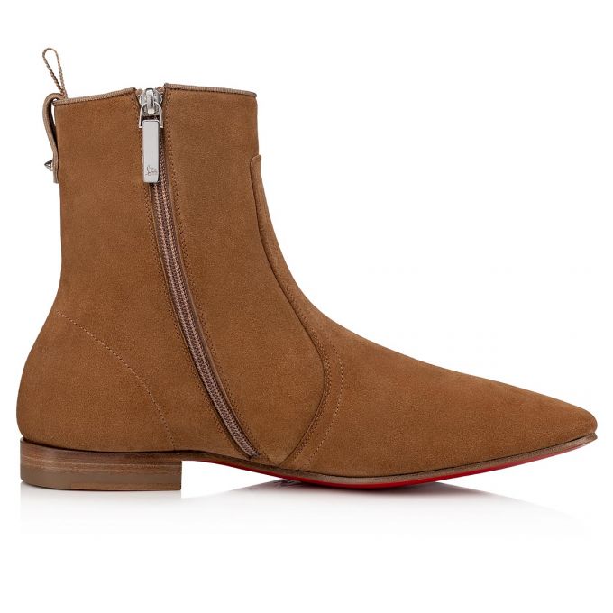 Christian Louboutin Cardaboot Fennec Calf Booty Bot Erkek Haki | Türkiye VM1-70967F5