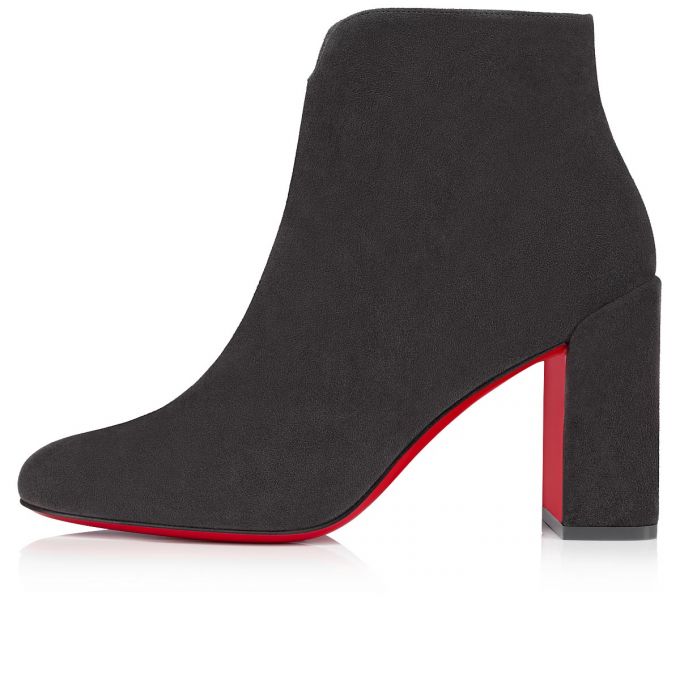 Christian Louboutin Castarika 85 Veau Velours Boots Bot Kadın Gri | Türkiye CB9-98779X1