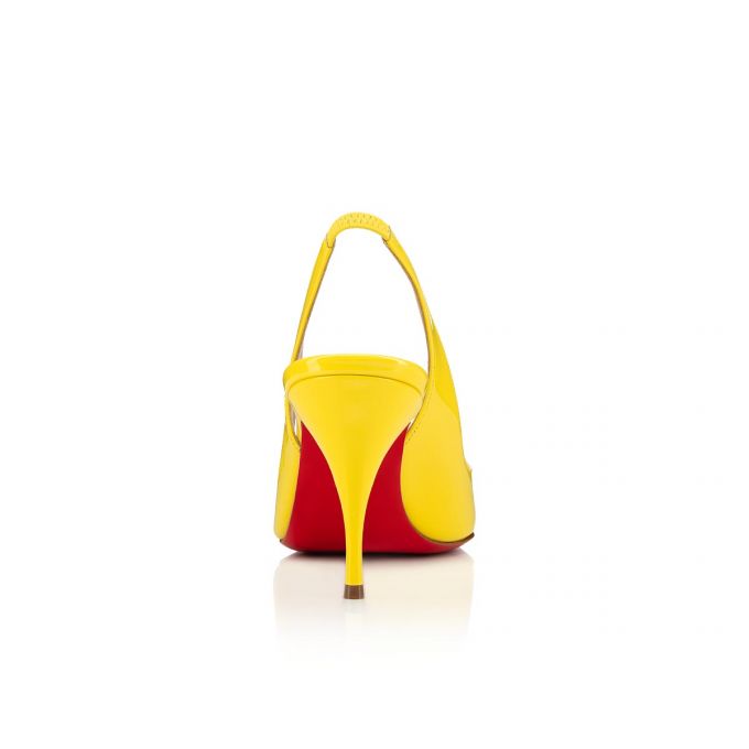 Christian Louboutin Clare Sling 080 80 Citronnade Patent Sandaletler Sandalet Kadın Sarı | Türkiye LL1-36283B5