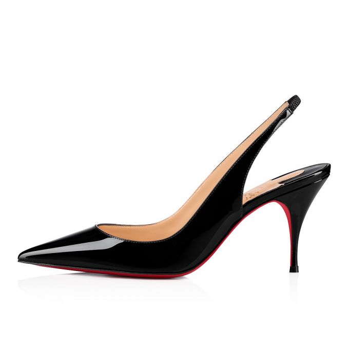 Christian Louboutin Clare Sling 080 80 Patent Pumps Stiletto Kadın Siyah | Türkiye WE4-86588Z6