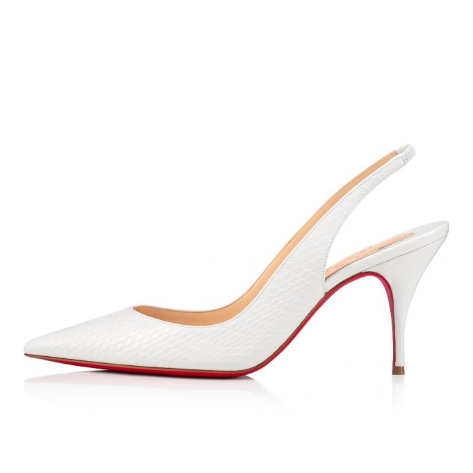 Christian Louboutin Clare Sling 80 Calf Sandaletler Sandalet Kadın Beyaz | Türkiye GO5-31473L0