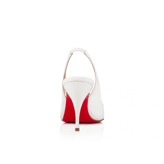 Christian Louboutin Clare Sling 80 Calf Sandaletler Sandalet Kadın Beyaz | Türkiye GO5-31473L0