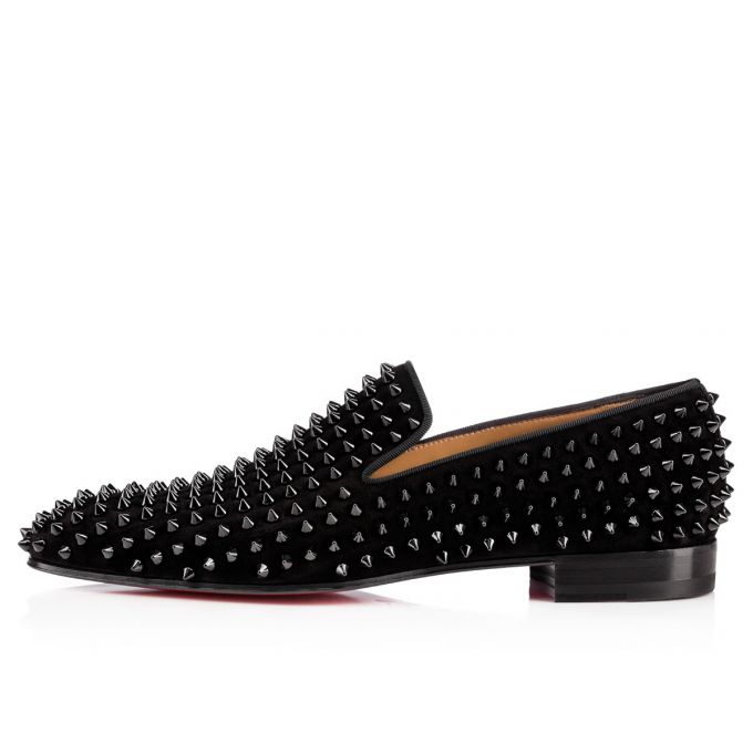 Christian Louboutin Dandelion Spike 000 Veau Velours Loafer Makosen Erkek Siyah | Türkiye DE2-04900N0