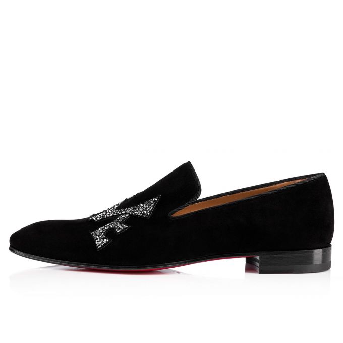 Christian Louboutin Dandylove Strass Veau Velours Loafer Makosen Erkek Siyah | Türkiye PU9-98429I2