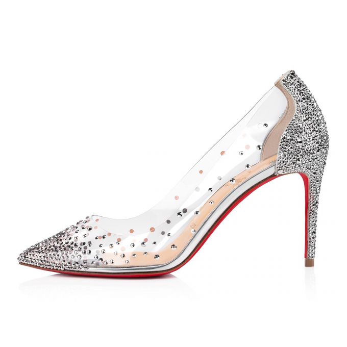 Christian Louboutin Degrastrassita 85 Pvc Pumps Stiletto Kadın Gümüş | Türkiye IP6-09620T8