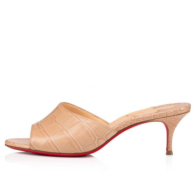 Christian Louboutin East Mule 55 Calf Mules Mules Kadın Kahverengi | Türkiye SM7-38693T8