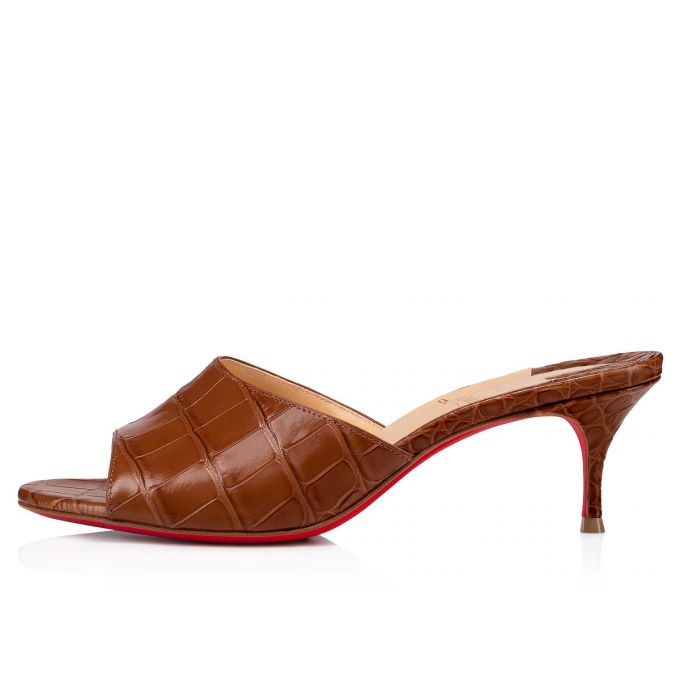 Christian Louboutin East Mule 55 Calf Mules Mules Kadın Kahverengi | Türkiye MZ4-89438A6