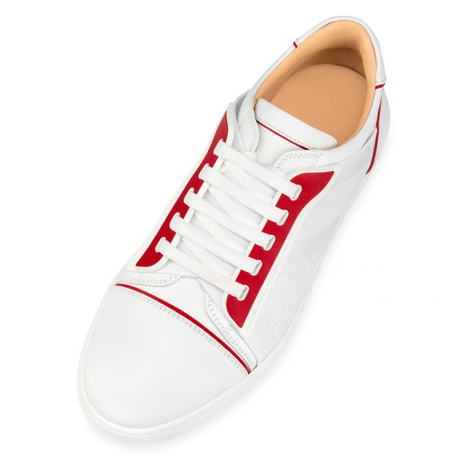 Christian Louboutin Elastikid 000 Calf Sneakers Spor Ayakkabı Kadın Beyaz Kırmızı | Türkiye PD6-93429I3