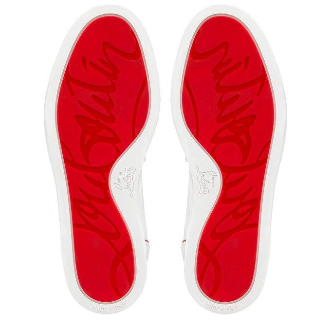 Christian Louboutin Elastikid 000 Calf Sneakers Spor Ayakkabı Kadın Beyaz Kırmızı | Türkiye PD6-93429I3