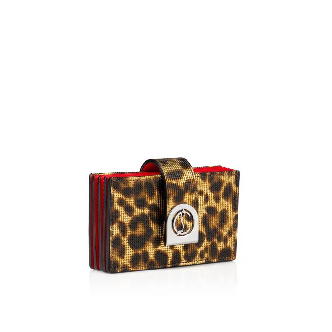 Christian Louboutin Elisa Accordeon Card Holder Creative Leather Card Holder Kartlık Kadın Altın Gümüş | Türkiye GZ2-80478N9