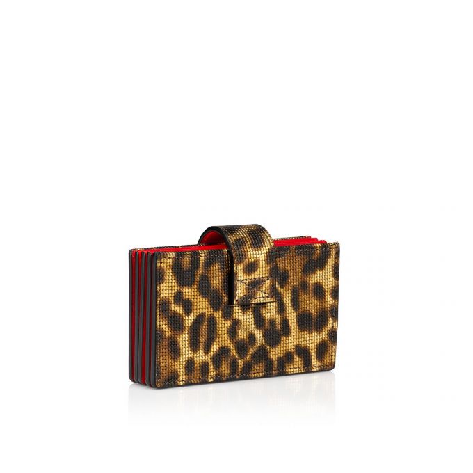 Christian Louboutin Elisa Accordeon Card Holder Creative Leather Card Holder Kartlık Kadın Altın Gümüş | Türkiye GZ2-80478N9