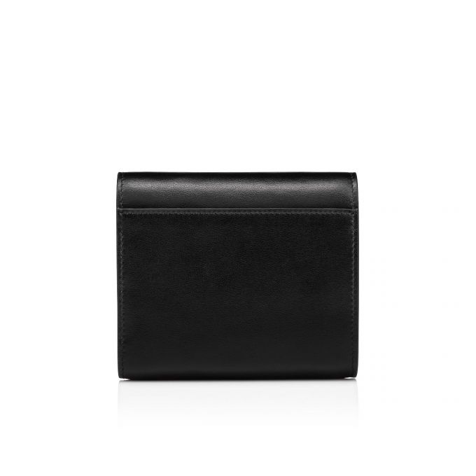 Christian Louboutin Elisa Compact Wallet Calf Empi Classic Leather Wallets Cüzdan Kadın Siyah Altın | Türkiye ET0-17331D4