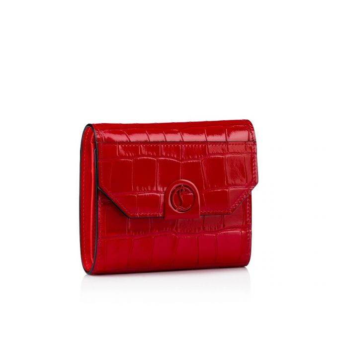 Christian Louboutin Elisa Compact Wallet Creative Leather Wallets Cüzdan Kadın Kırmızı | Türkiye OQ7-08530W0