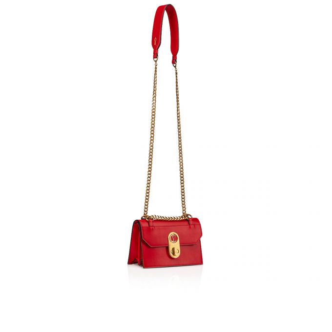 Christian Louboutin Elisa Mini Classic Leather Cross Body Bags Atlet Çanta Kadın Kırmızı | Türkiye ET9-38883V6