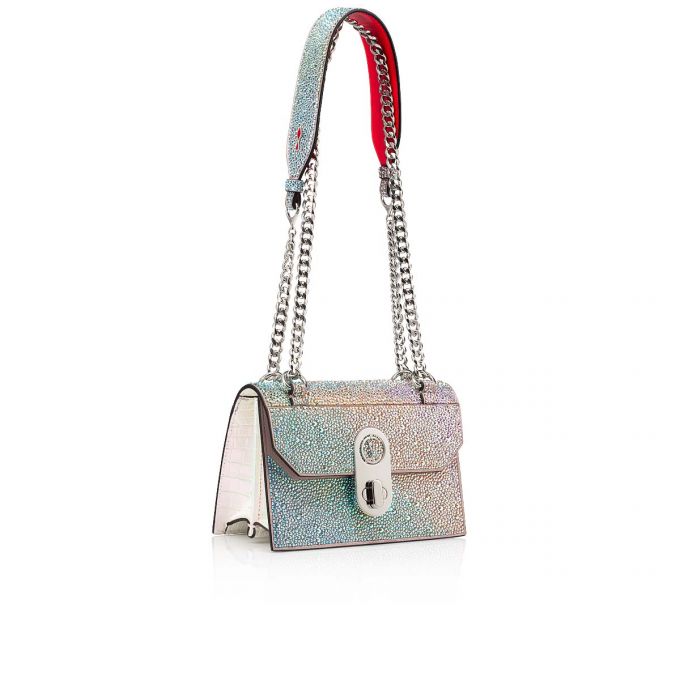 Christian Louboutin Elisa Mini Strass Cross Body Bags Atlet Çanta Kadın Pembe Beyaz Renkli Gümüş | Türkiye GG1-30833I5