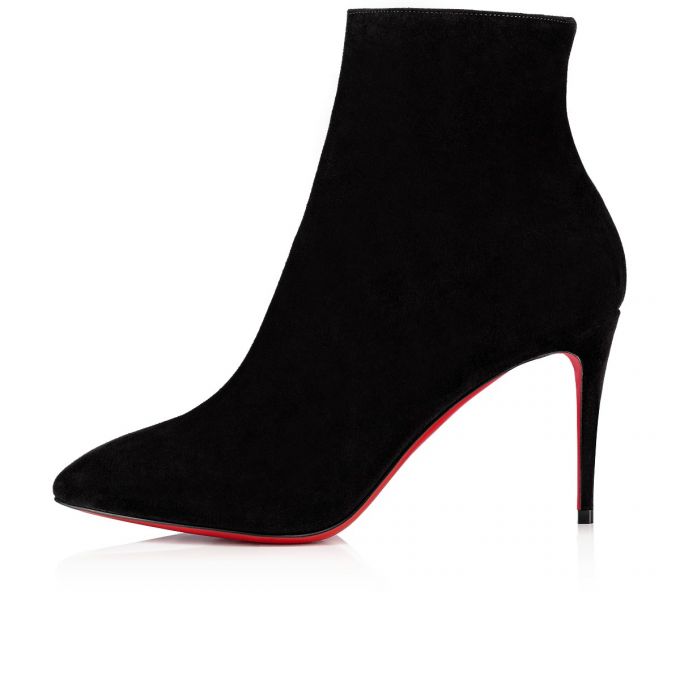 Christian Louboutin Eloise Booty 085 85 Veau Velours Boots Bot Kadın Siyah | Türkiye RQ1-06600N2