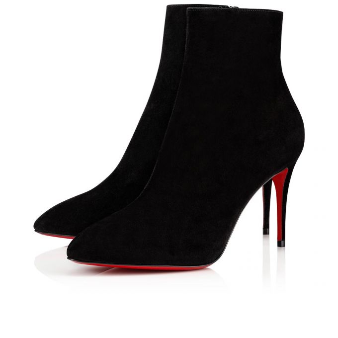 Christian Louboutin Eloise Booty 085 85 Veau Velours Boots Bot Kadın Siyah | Türkiye RQ1-06600N2