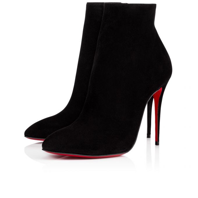 Christian Louboutin Eloise Booty 100 100 Veau Velours Boots Bot Kadın Siyah | Türkiye YG7-04270P4