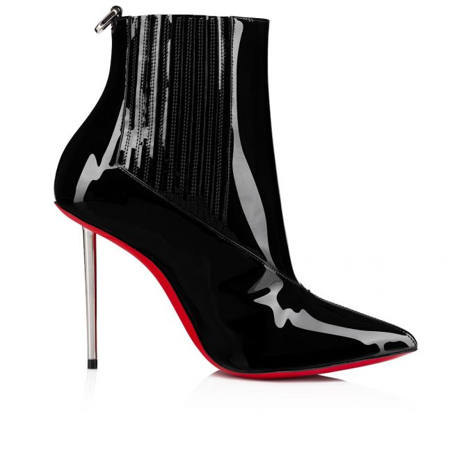 Christian Louboutin Epic Boot 100 Patent Boots Bot Kadın Siyah | Türkiye QW7-99809X1