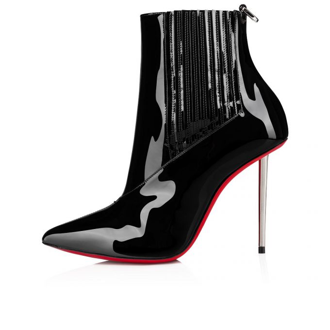 Christian Louboutin Epic Boot 100 Patent Boots Bot Kadın Siyah | Türkiye QW7-99809X1