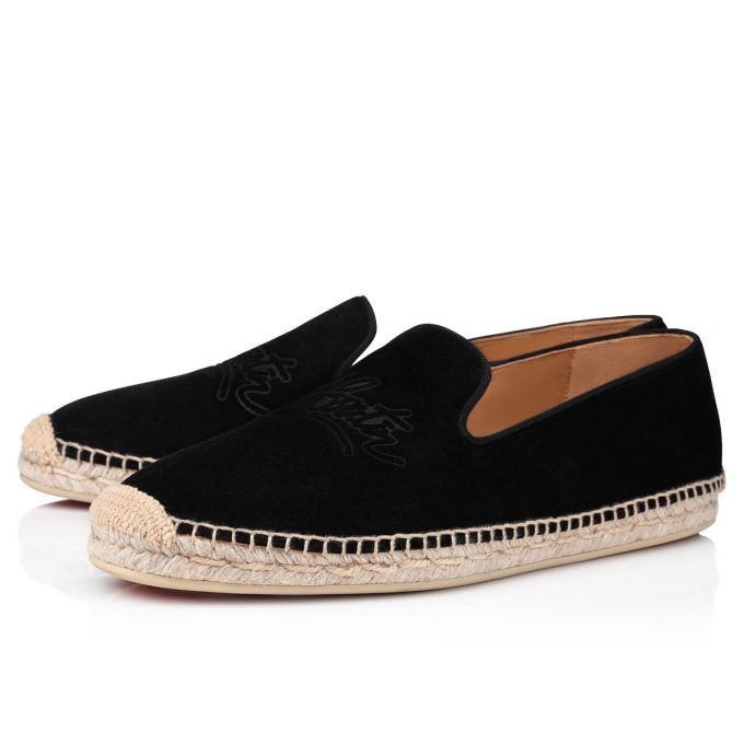 Christian Louboutin Esparadra Calf Espadriller Espadriller & Sandaletler Erkek Siyah | Türkiye ZL0-50345R2