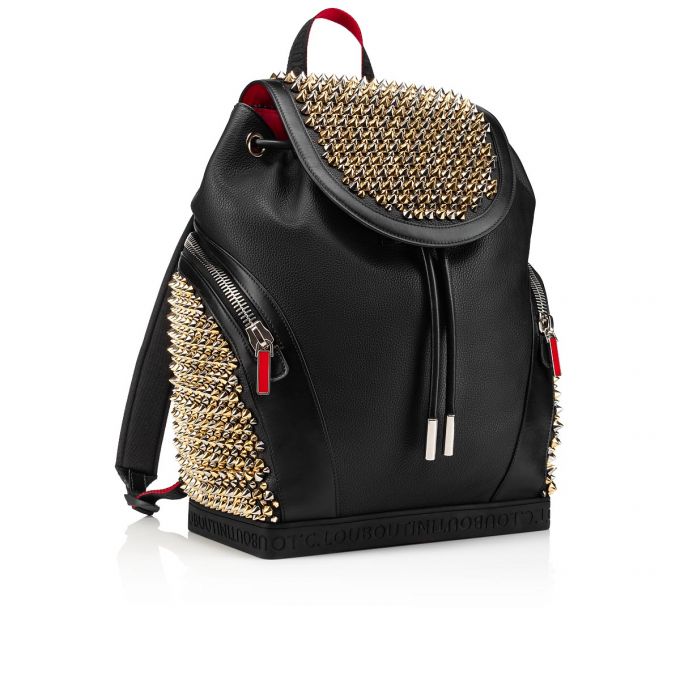 Christian Louboutin Explorafunk S Classic Leather Backpack Sırt Çantası Erkek Siyah Renkli | Türkiye KL8-27302S2