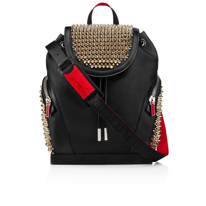 Christian Louboutin Explorafunk S Classic Leather Backpack Sırt Çantası Erkek Siyah Renkli | Türkiye KL8-27302S2