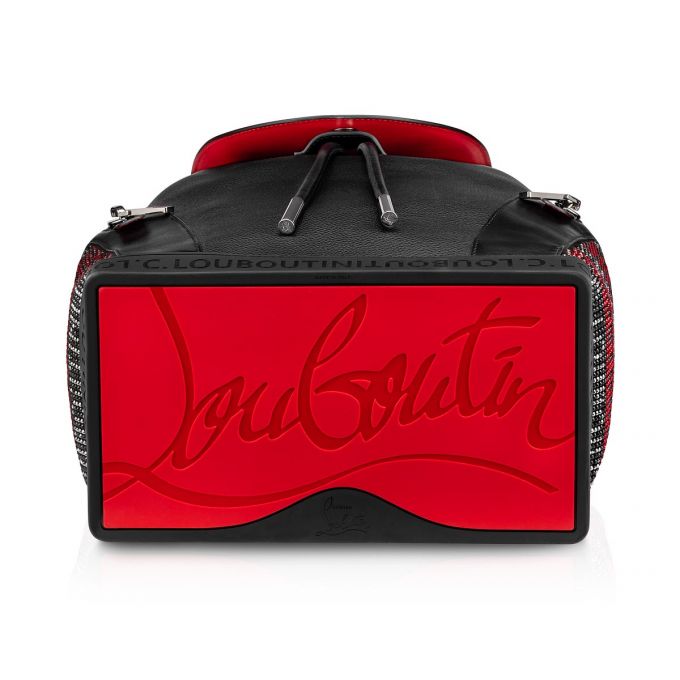 Christian Louboutin Explorafunk S Creative Leather Backpack Sırt Çantası Erkek Siyah Kırmızı | Türkiye WY3-83578Z6