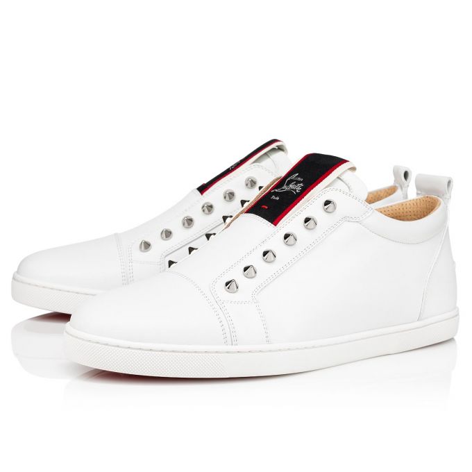 Christian Louboutin F.A.V Fique A Vontade Calf Sneakers Spor Ayakkabı Erkek Beyaz | Türkiye IX1-38823E1