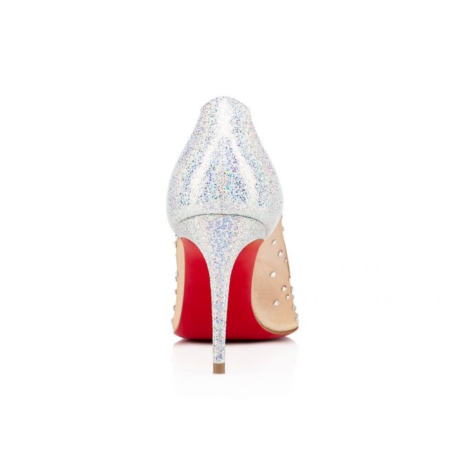 Christian Louboutin Follies Strass 85 Version Ab Classic Fabric Pumps Stiletto Kadın Beyaz | Türkiye QA8-43494C1