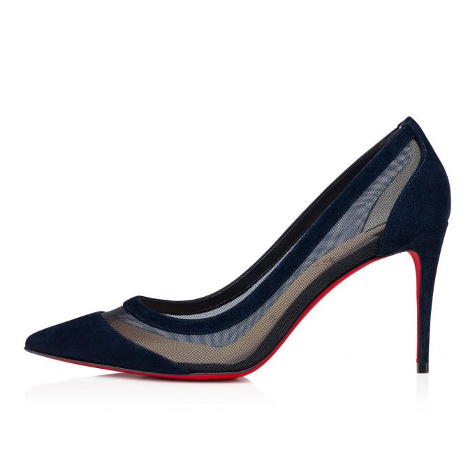 Christian Louboutin Galativi 85 Version Marine Veau Velours Pumps Stiletto Kadın Lacivert | Türkiye DL0-82848R0