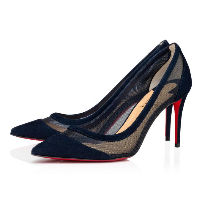 Christian Louboutin Galativi 85 Version Marine Veau Velours Pumps Stiletto Kadın Lacivert | Türkiye DL0-82848R0