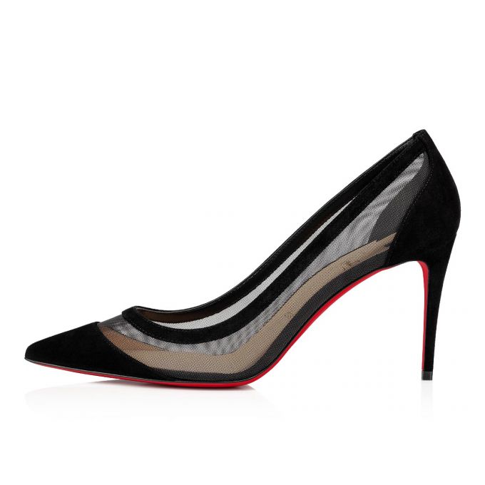 Christian Louboutin Galativi 85 Version Veau Velours Pumps Stiletto Kadın Siyah | Türkiye GE3-45034H0