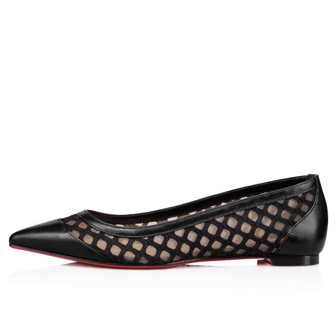 Christian Louboutin Galativi Version Lace Flats Düz Ayakkabı Kadın Siyah | Türkiye OA0-59885X1